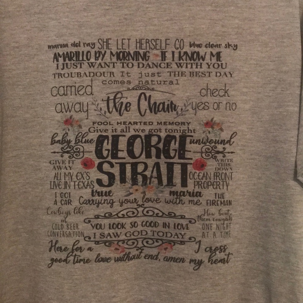 George Strait fan shirt, perfect condition!